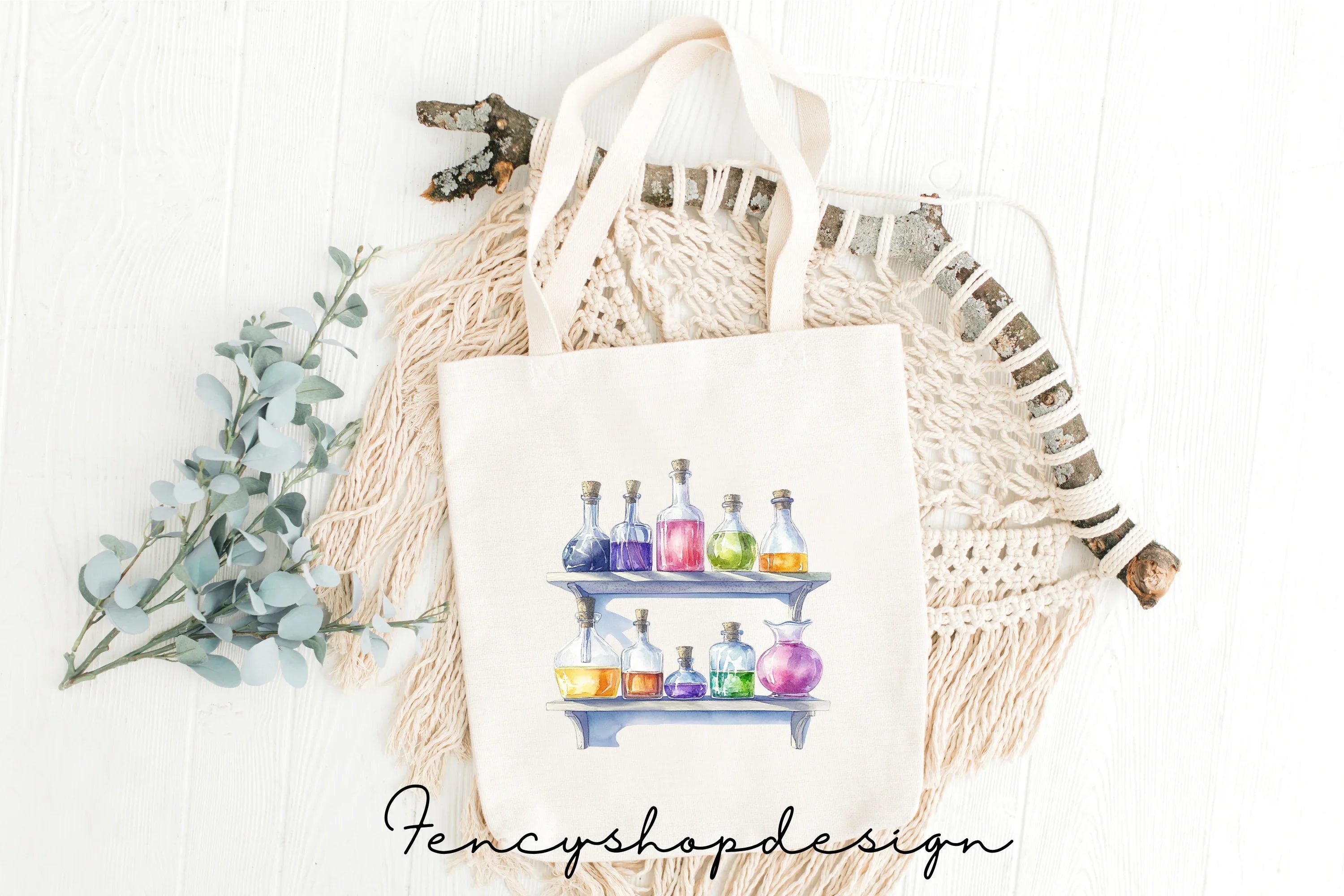 Potion Bottles Elixirs Clipart Bundle