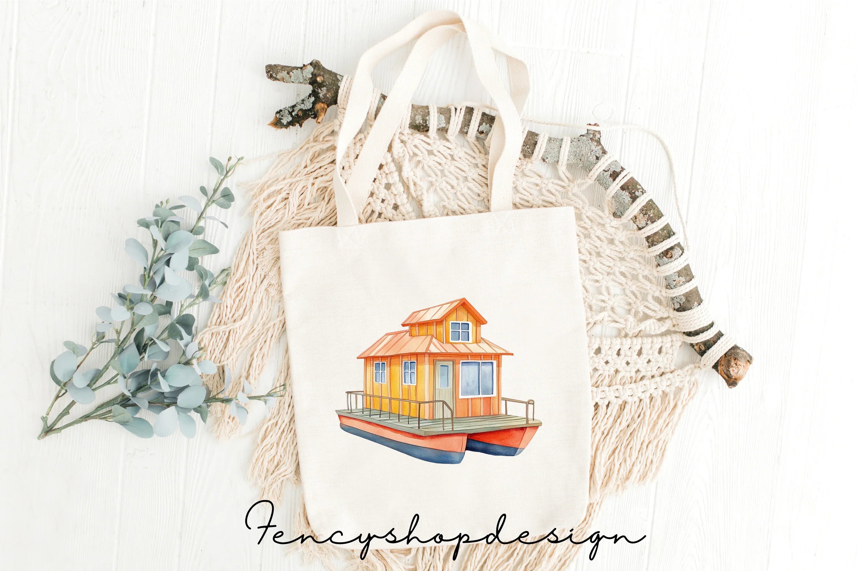 Charming Floating Houses Clipart Bundle