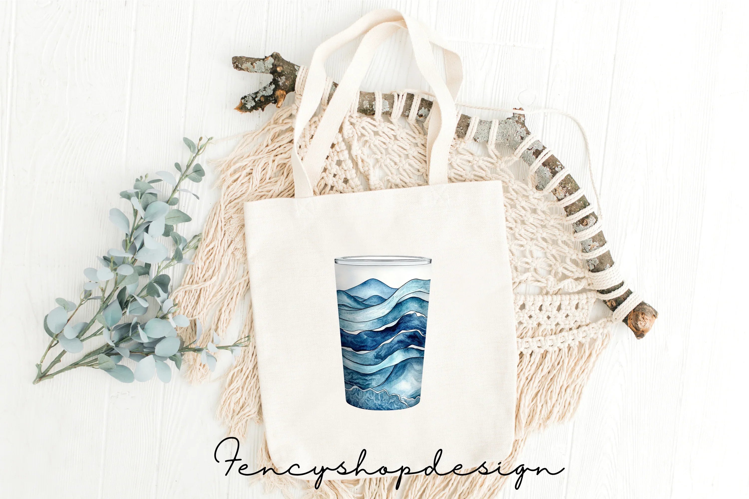 Ocean Wave Tumbler Clipart Bundle