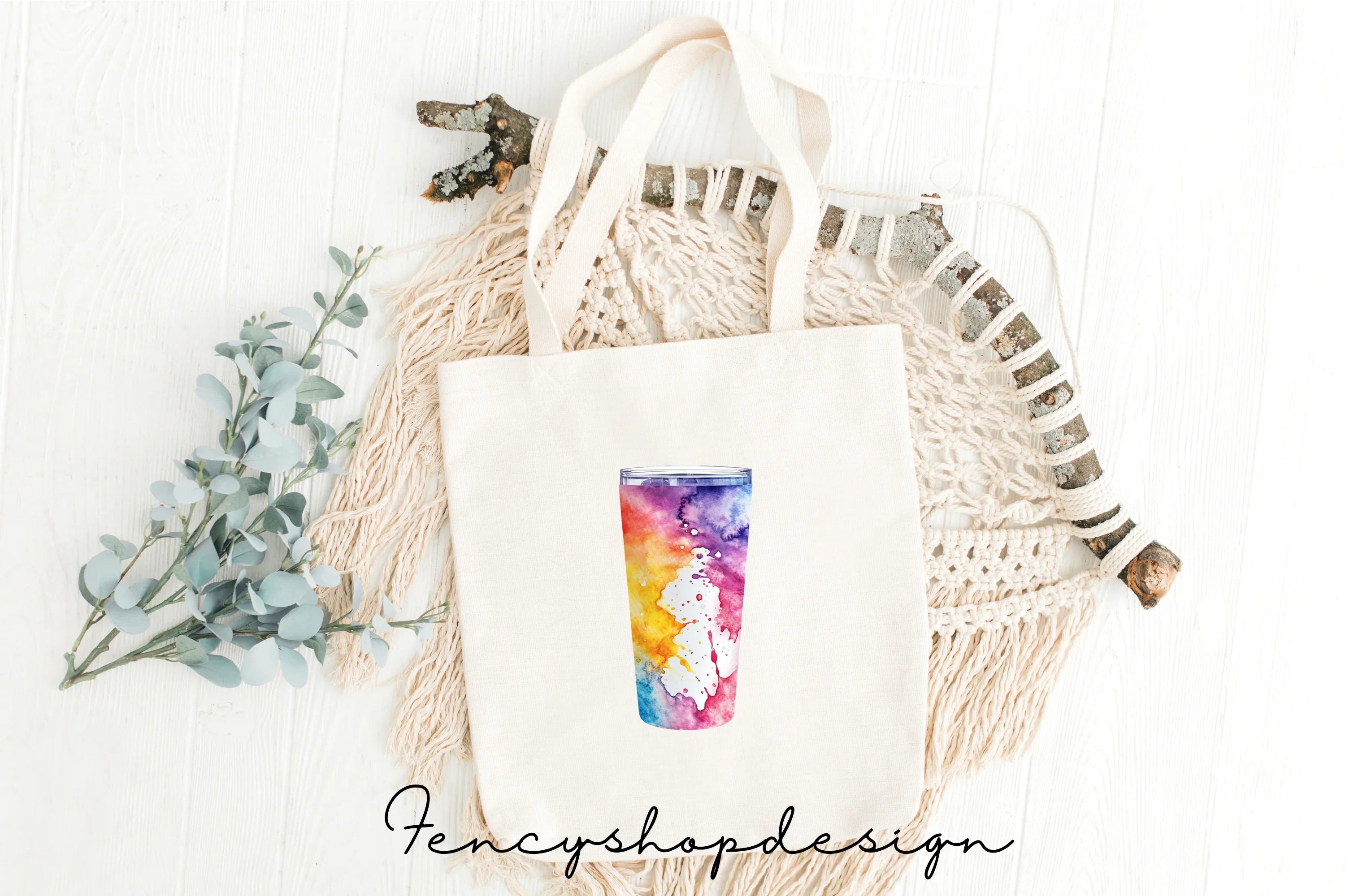 Vibrant Abstract Tumblers Clipart Bundle