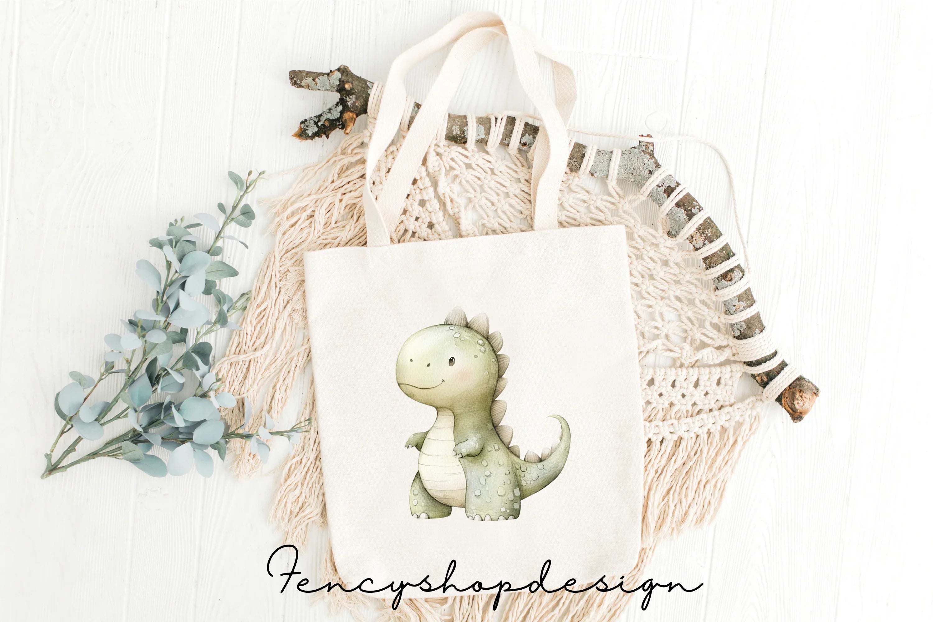 Cute Baby Dinosaur Clipart Bundle