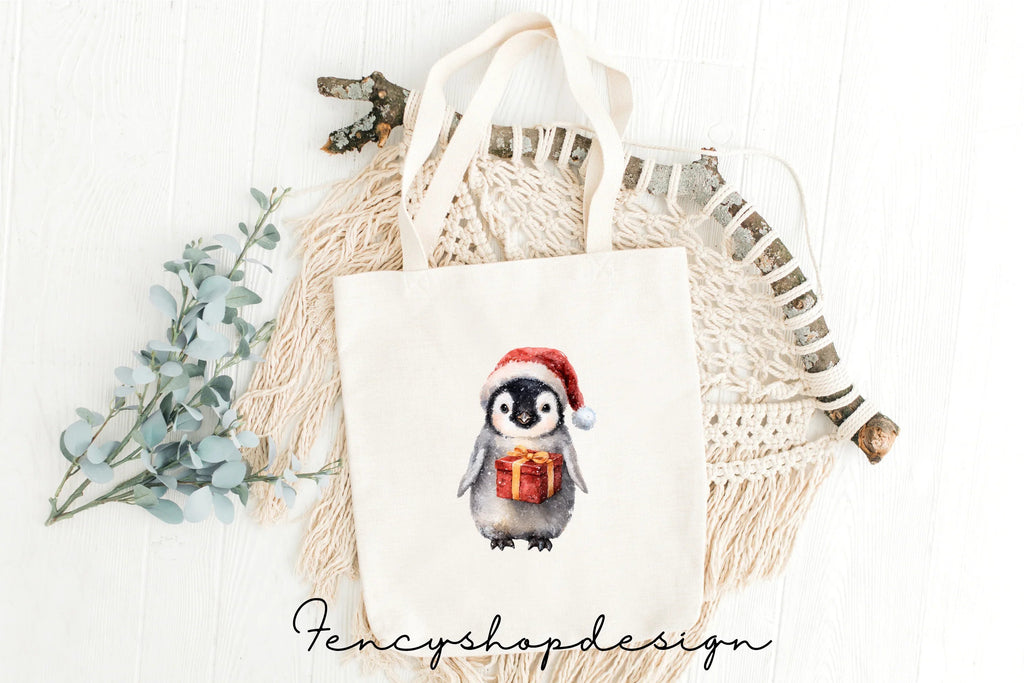 Cute Christmas Penguin Clipart Bundle