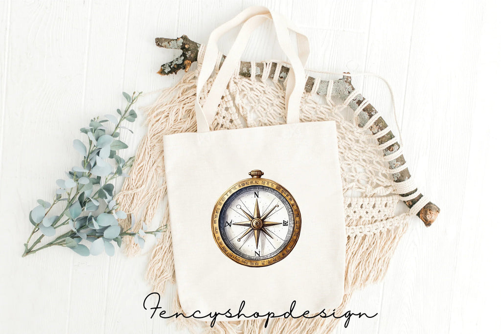 Antique Compass Nautical Clipart Bundle