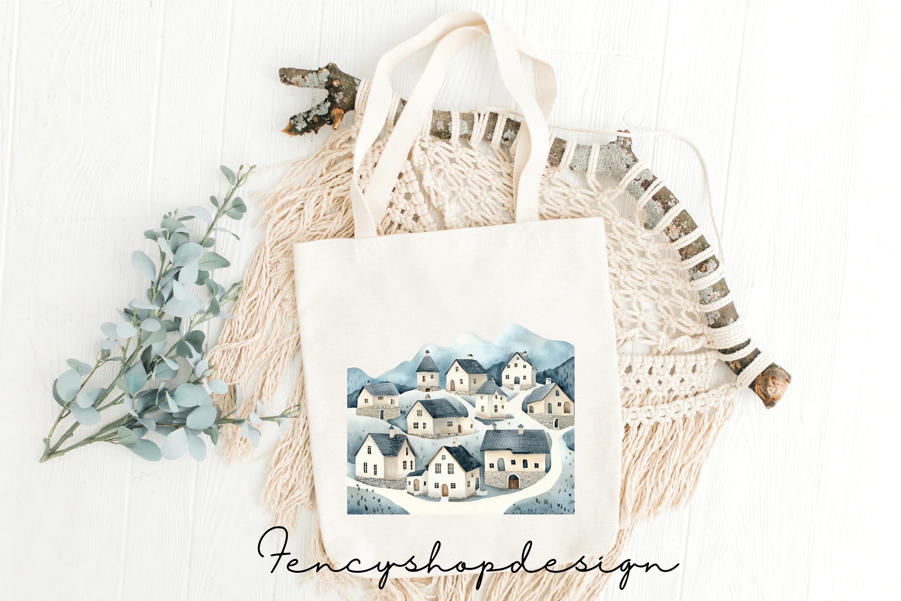 Mountain Village Clipart Bundle