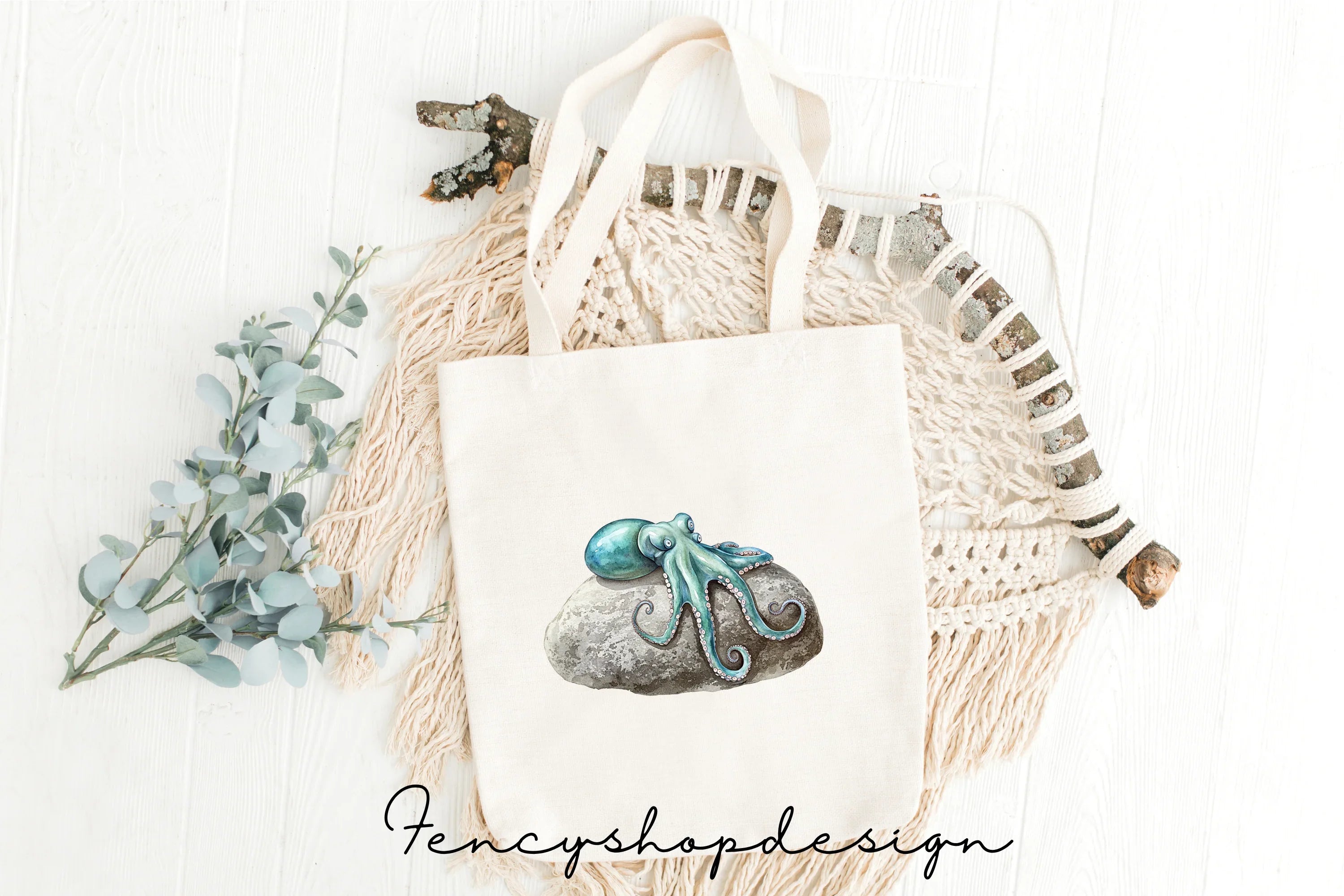 Cute Octopus Ocean Animal Clipart Bundle