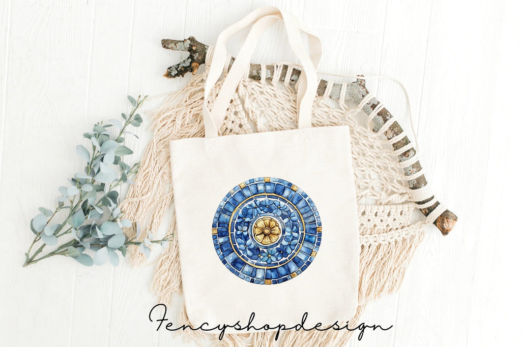 Mediterranean Tile Mosaic Clipart Bundle