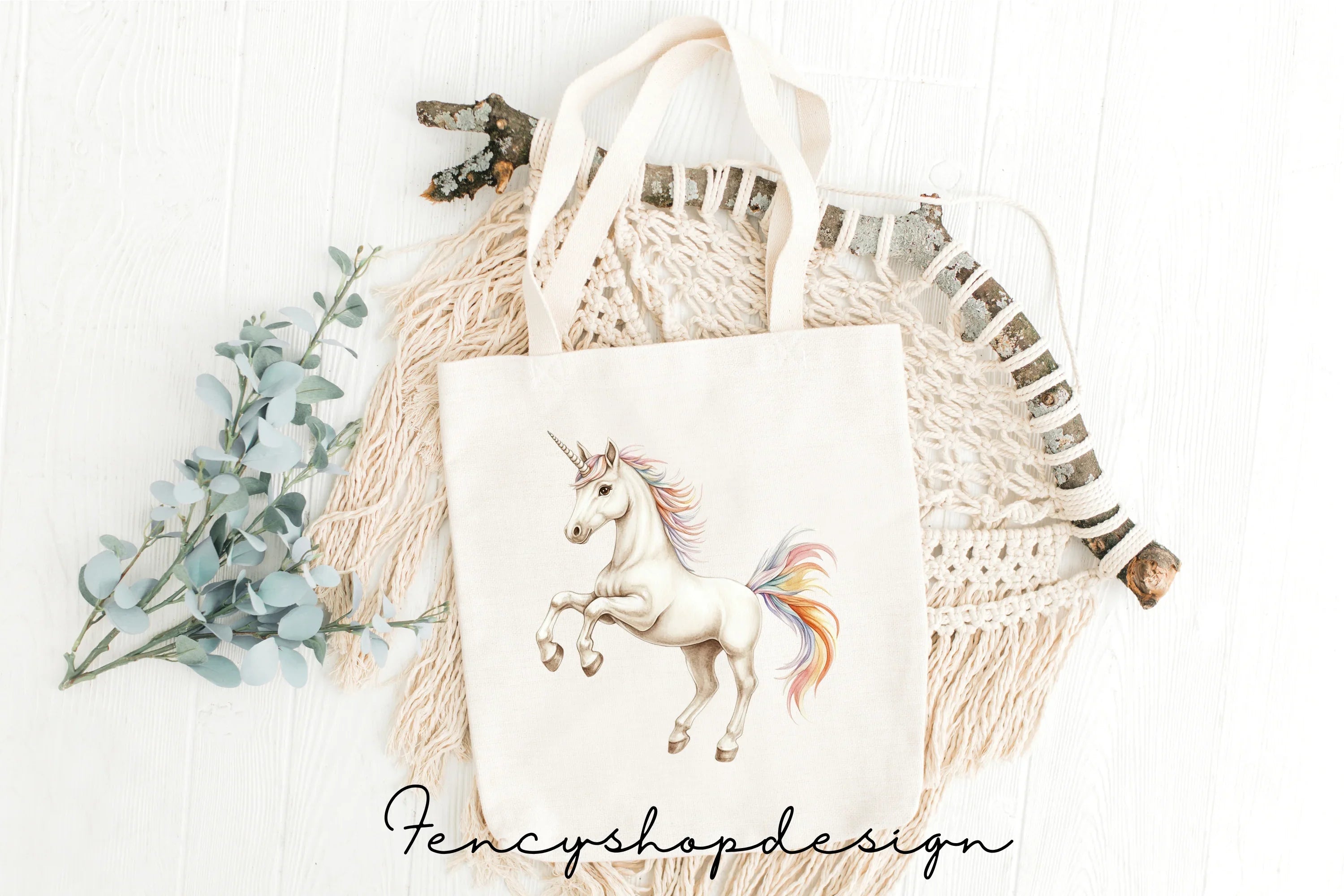Magical Rainbow Unicorn Clipart Bundle
