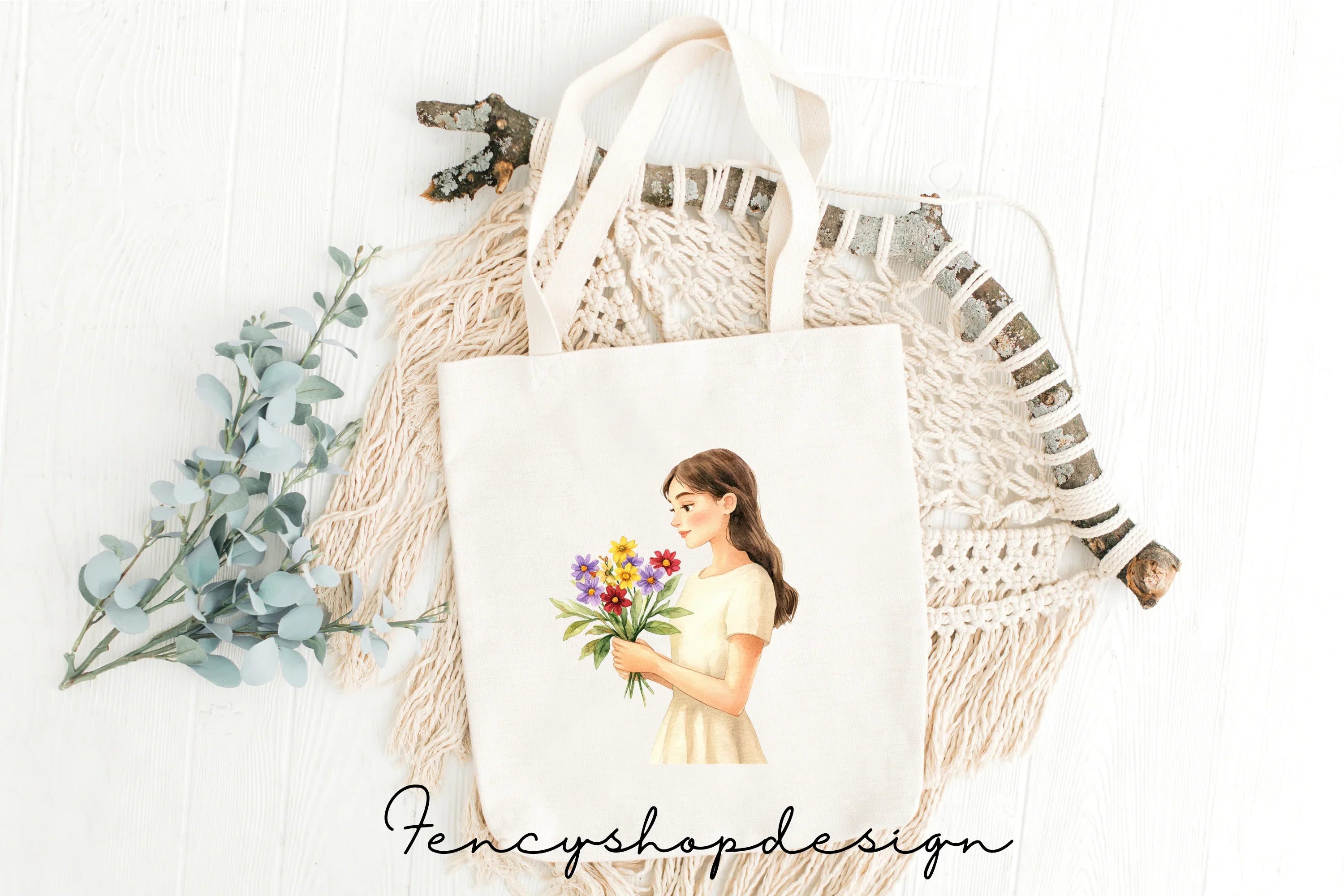 Elegant Floral Women Clipart Bundle