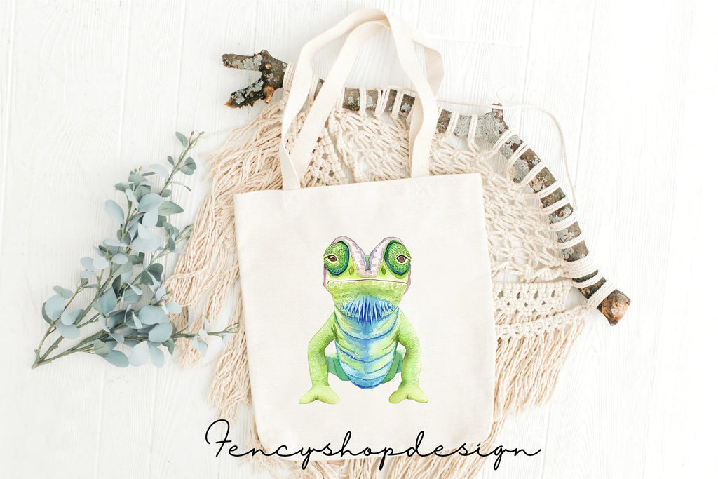 Cute Chameleon Clipart Bundle
