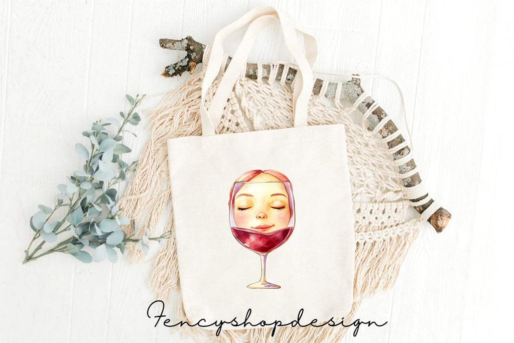Elegant Wine Women Clipart Bundle