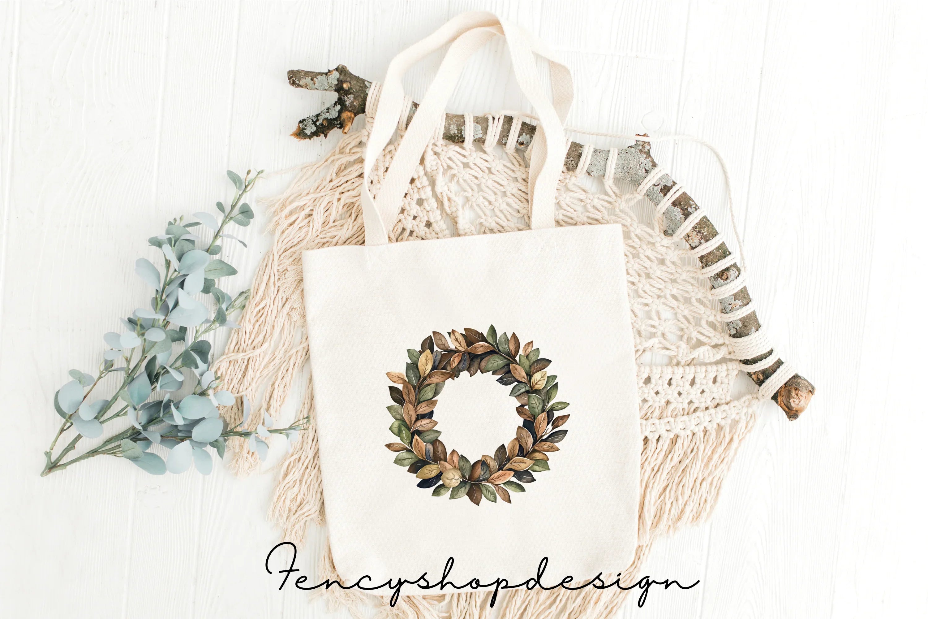 Winter Autumn Wreaths Clipart Bundle