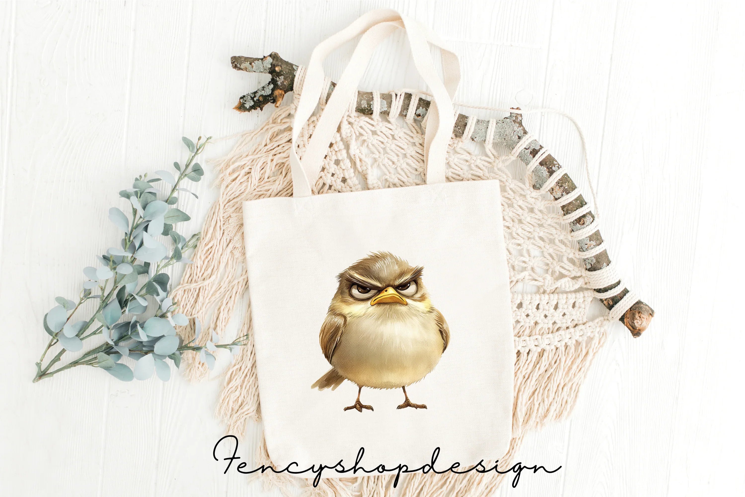 Angry Cartoon Bird Clipart Bundle