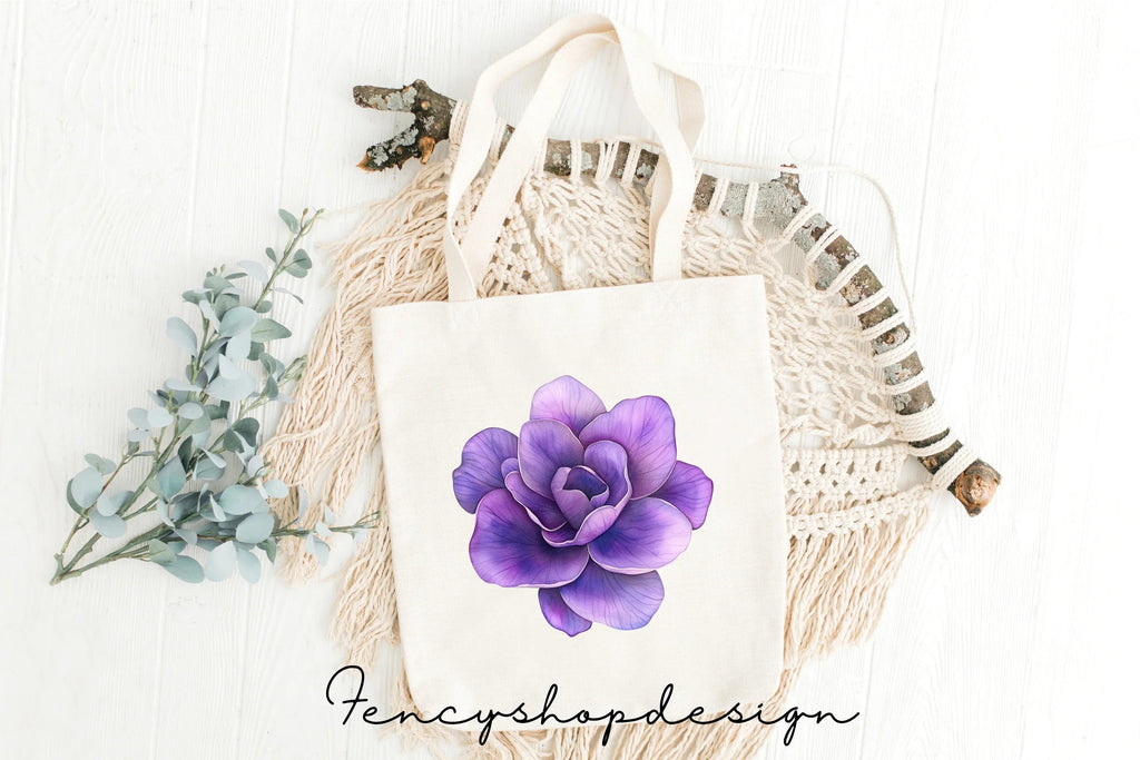 Elegant Purple Flower Clipart Bundle