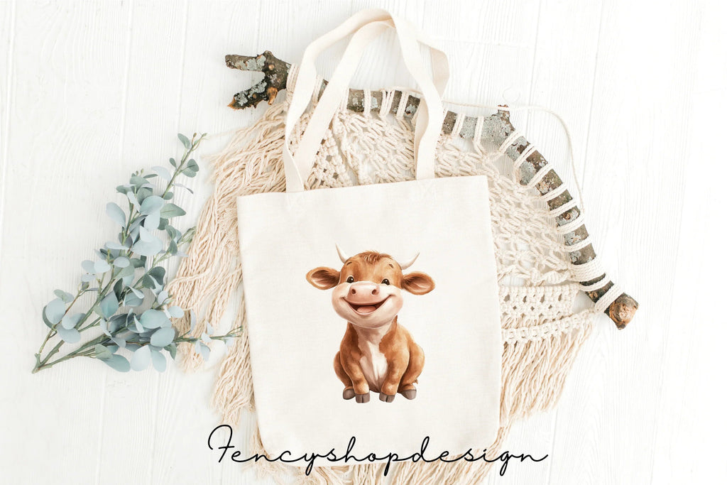 Cute Farm Cow Clipart Bundle