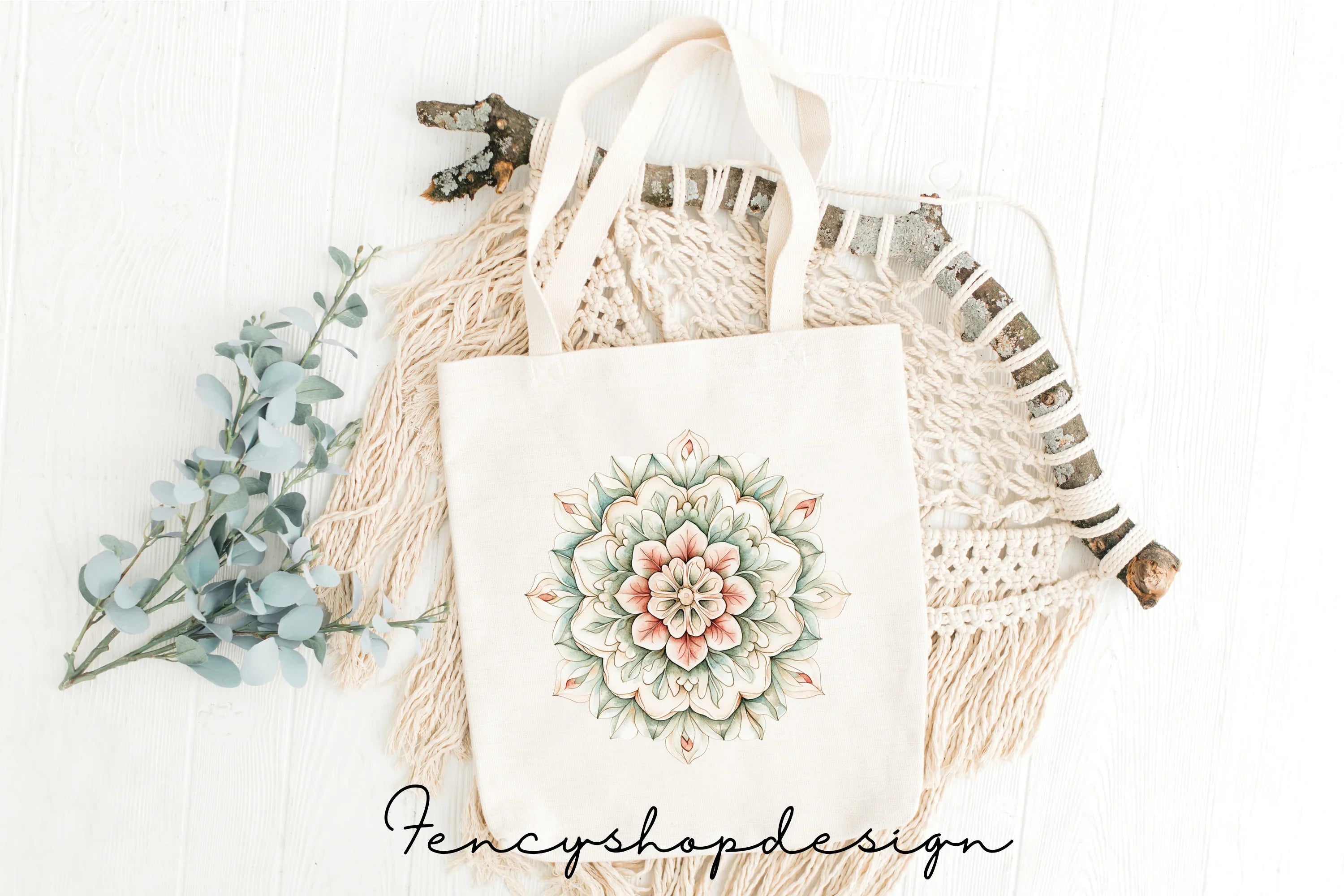 Floral Mandala Clipart Bundle