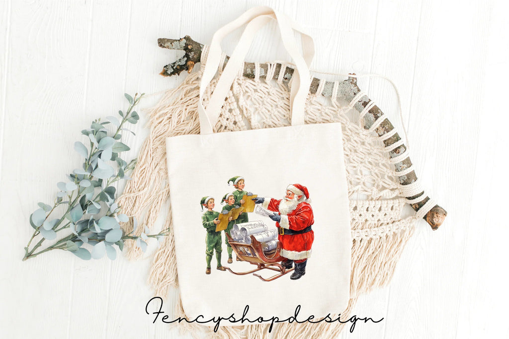 Santa Sleigh Tune-Up Clipart Bundle