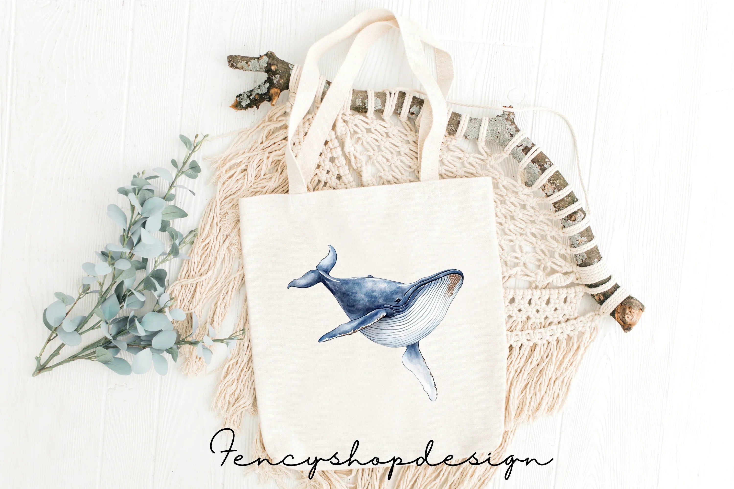 Majestic Whale Clipart Bundle