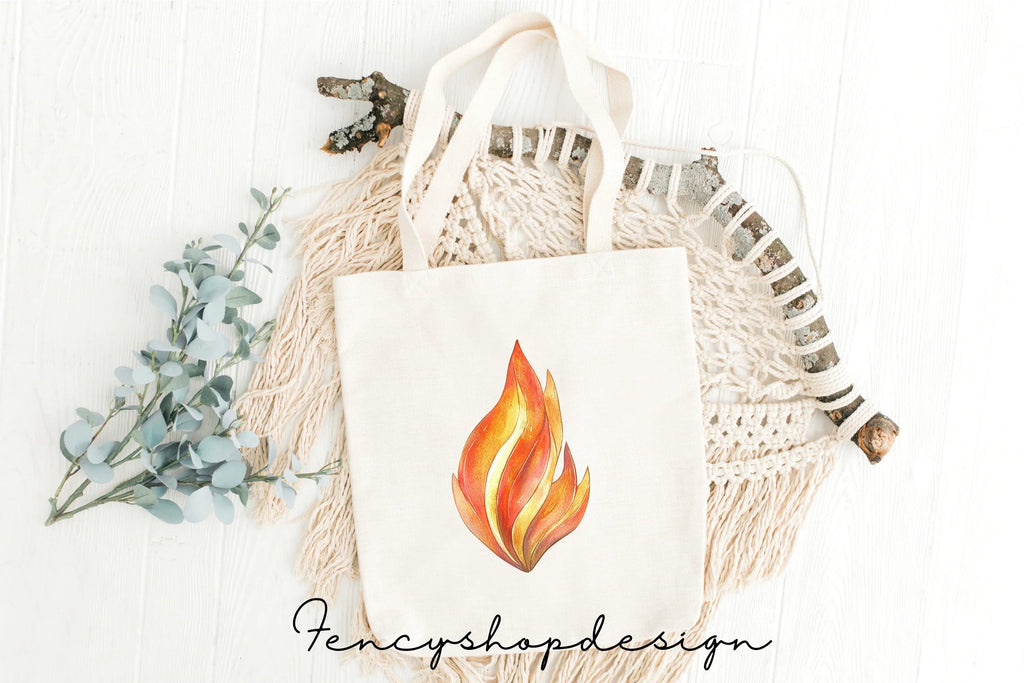 Vibrant Fire Flames Clipart Bundle