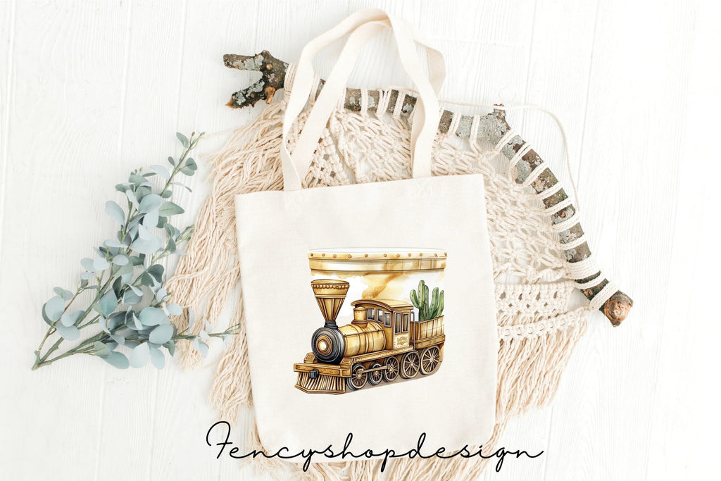 Vintage Train Clipart Bundle