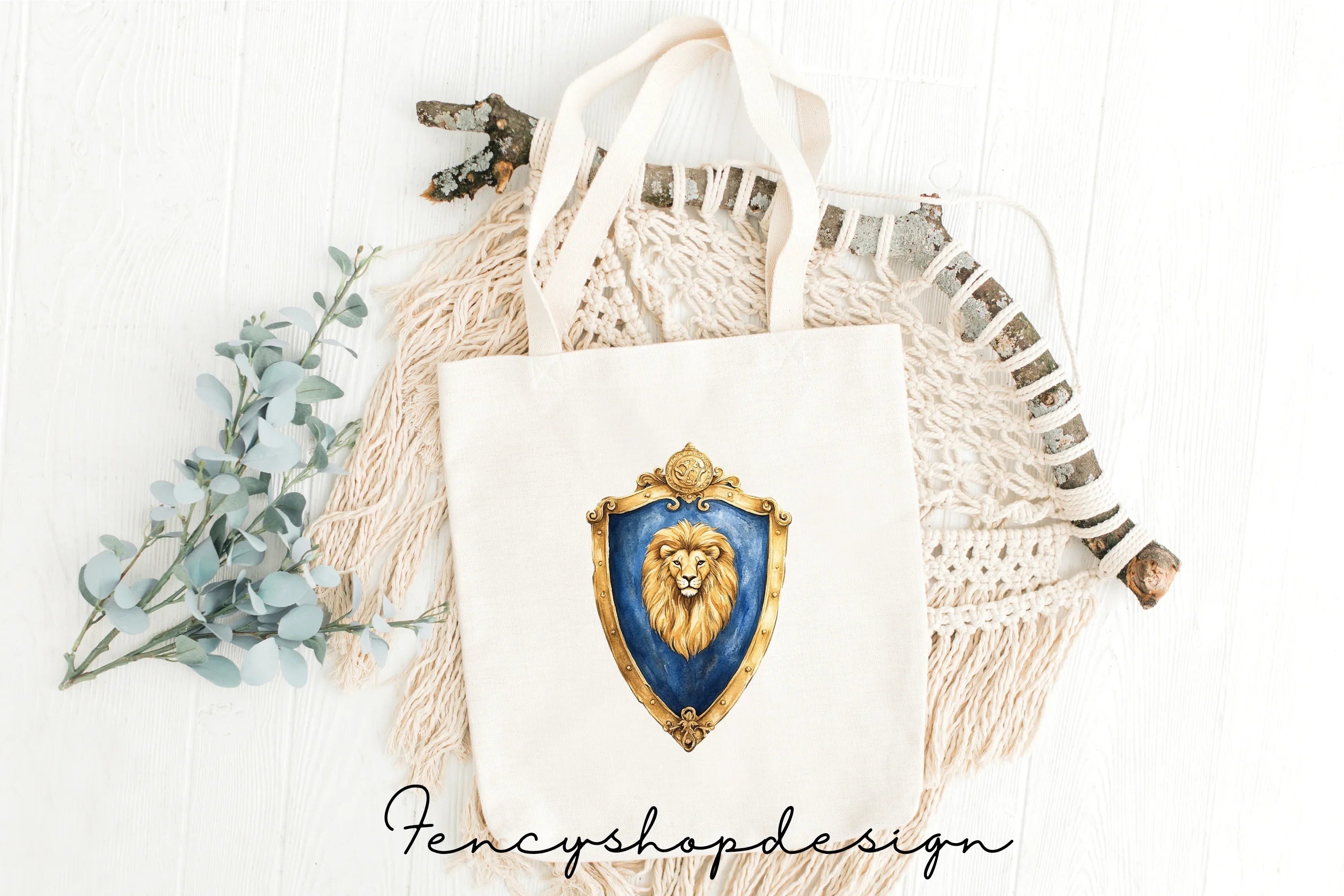 Regal Lion Crests Shields Clipart Bundle