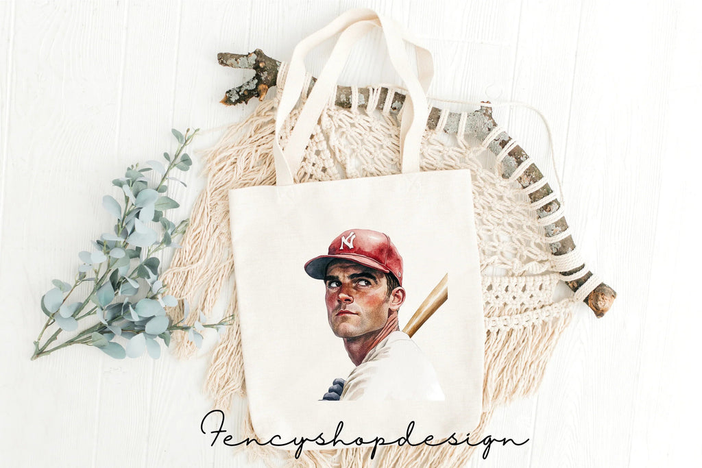Vintage Baseball Players Clipart Bundle