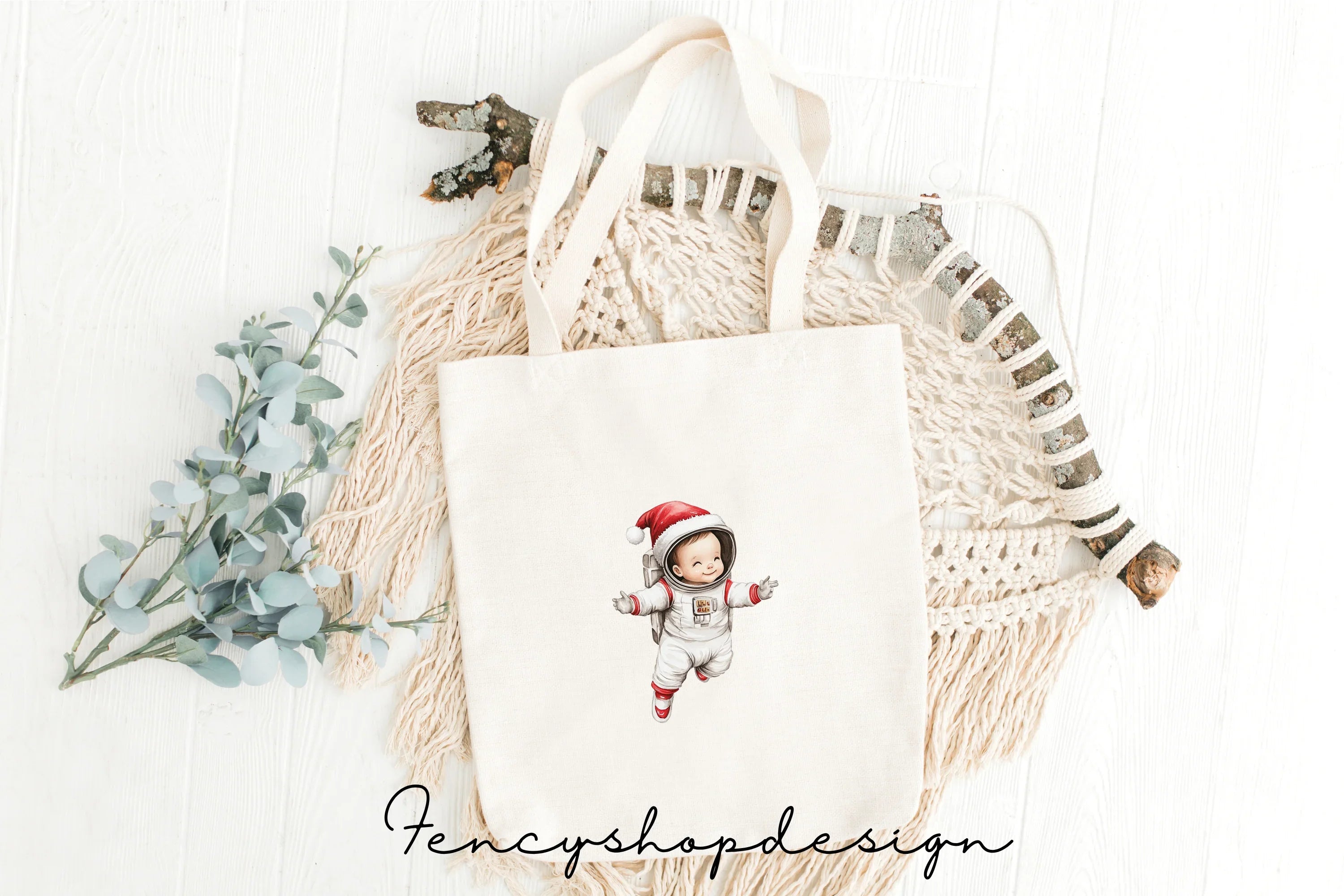Sleeping Baby Winter Wonderland Clipart Bundle