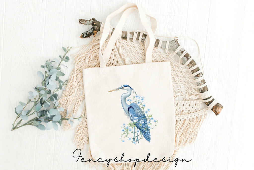 Graceful Blue Heron Designs Clipart Bundle