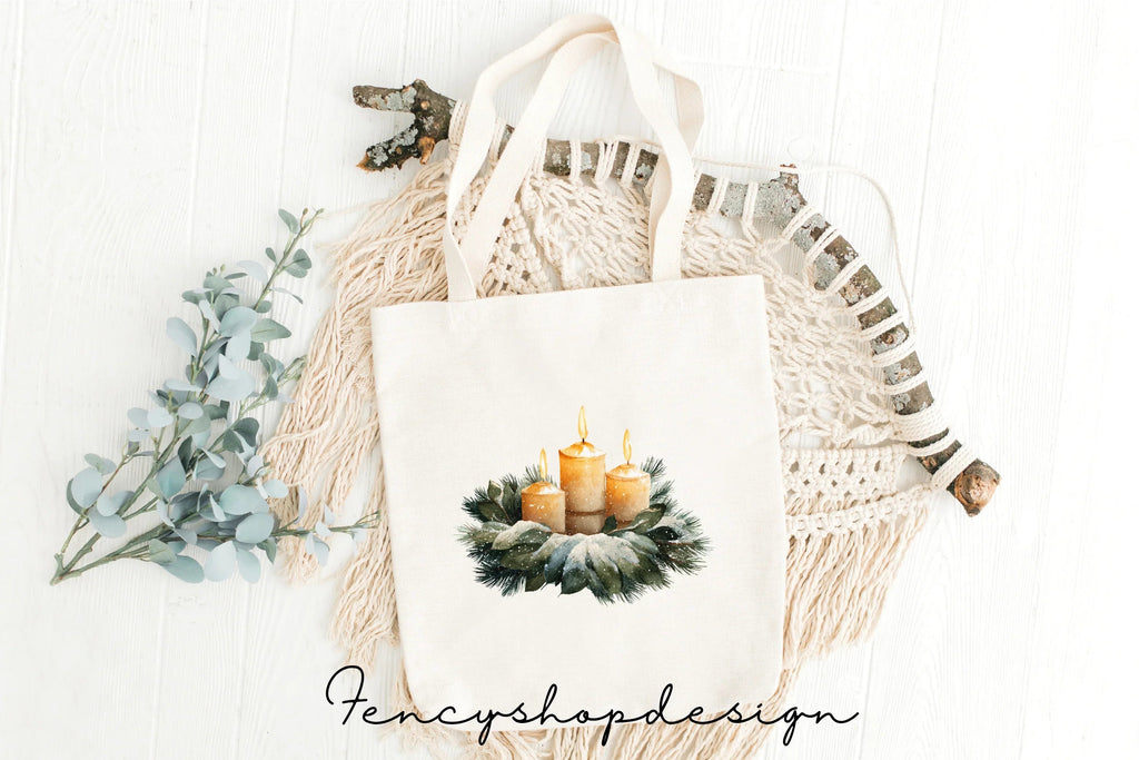 Christmas Advent Wreath Clipart Bundle