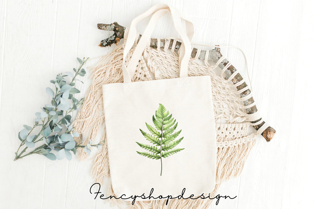 Green Fern Leaves Clipart Bundle
