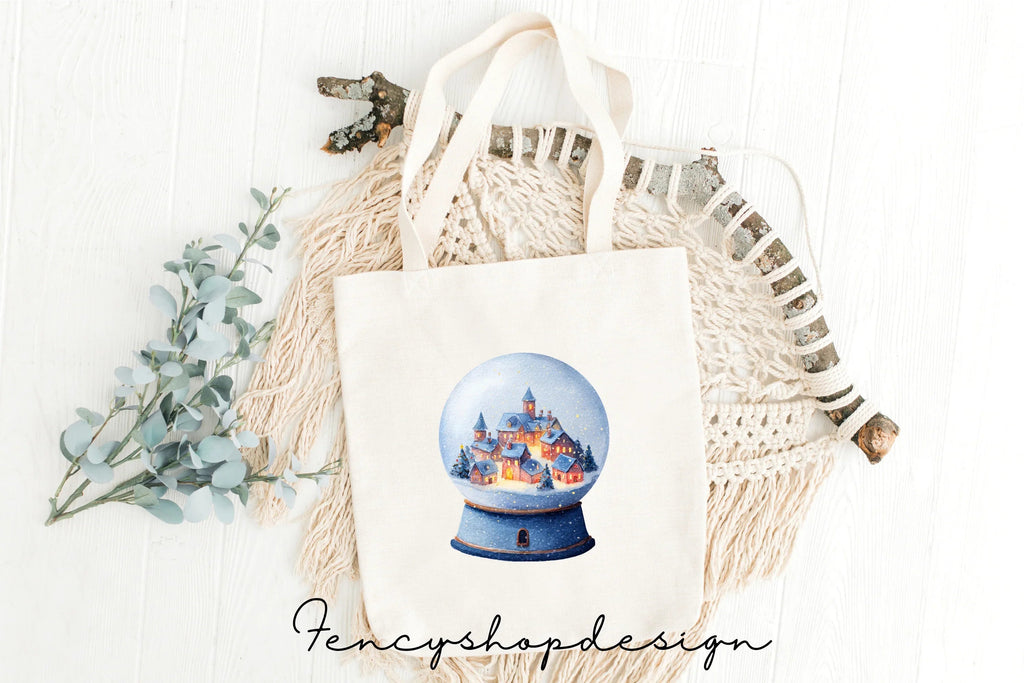 Winter Wonderland Snow Globe Clipart Bundle