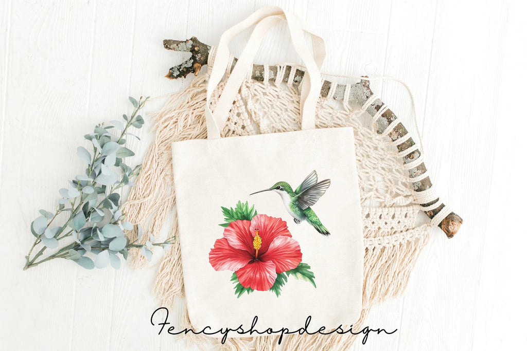 Vibrant Hummingbird Blossom Clipart Bundle