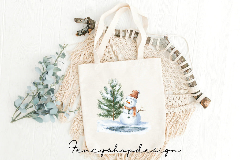 Cute Snowman Winter Clipart Bundle