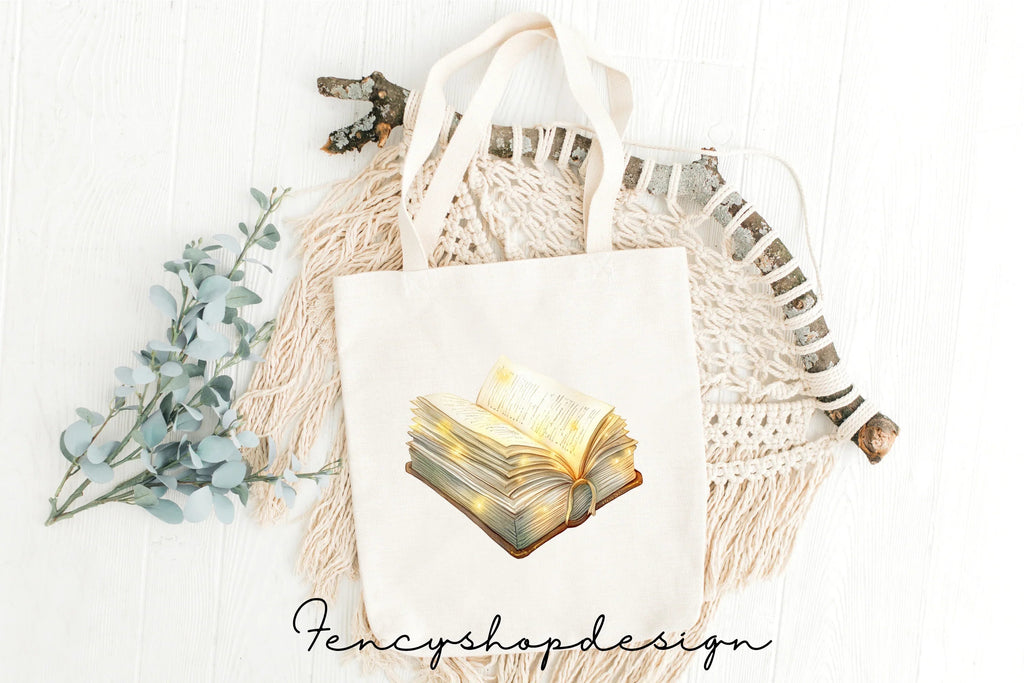 Enchanted Glowing Books Clipart Bundle