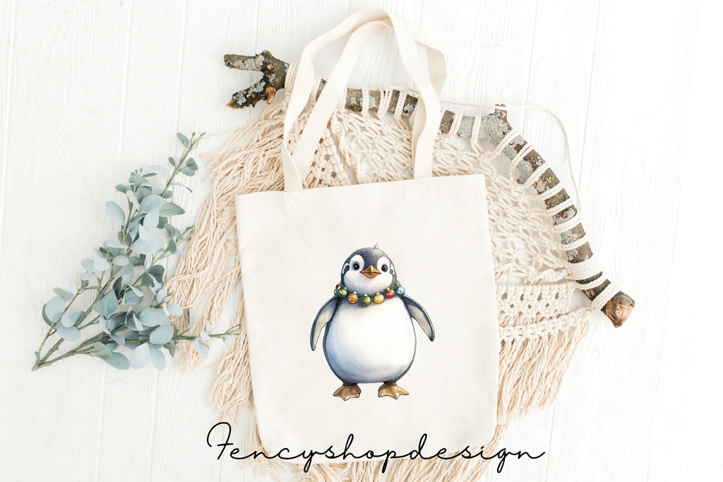 Adorable Christmas Penguin Clipart Bundle