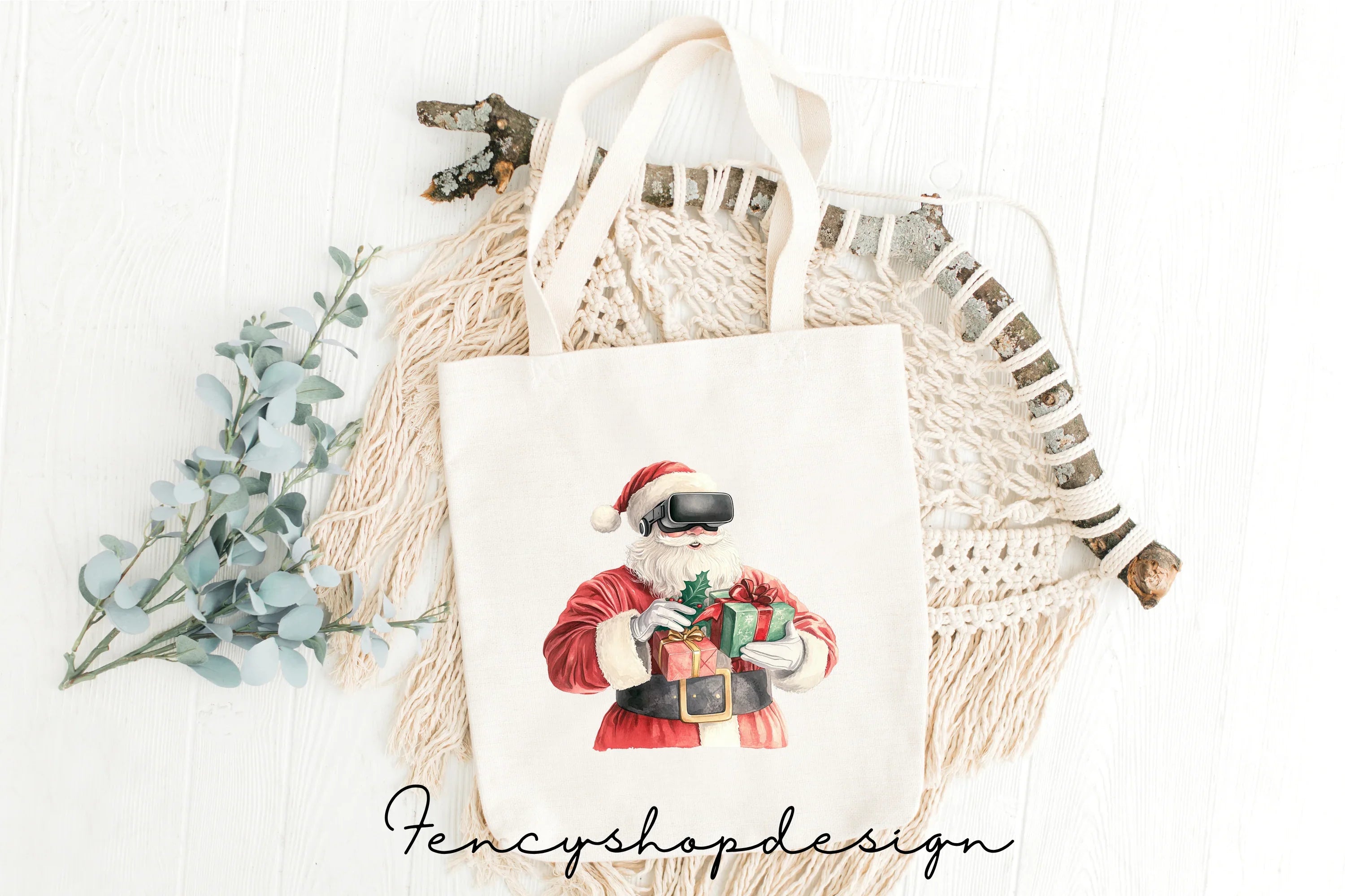 Santa Claus Snow Globe Clipart Bundle