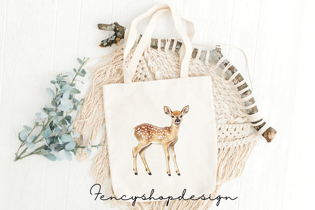 Adorable Baby Deer Fawn Clipart Bundle