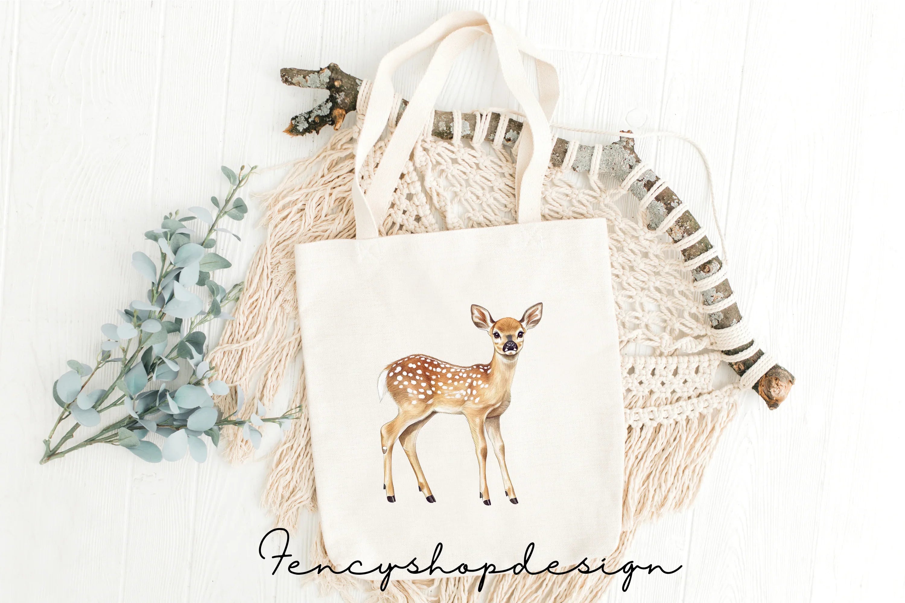 Adorable Baby Deer Fawn Clipart Bundle