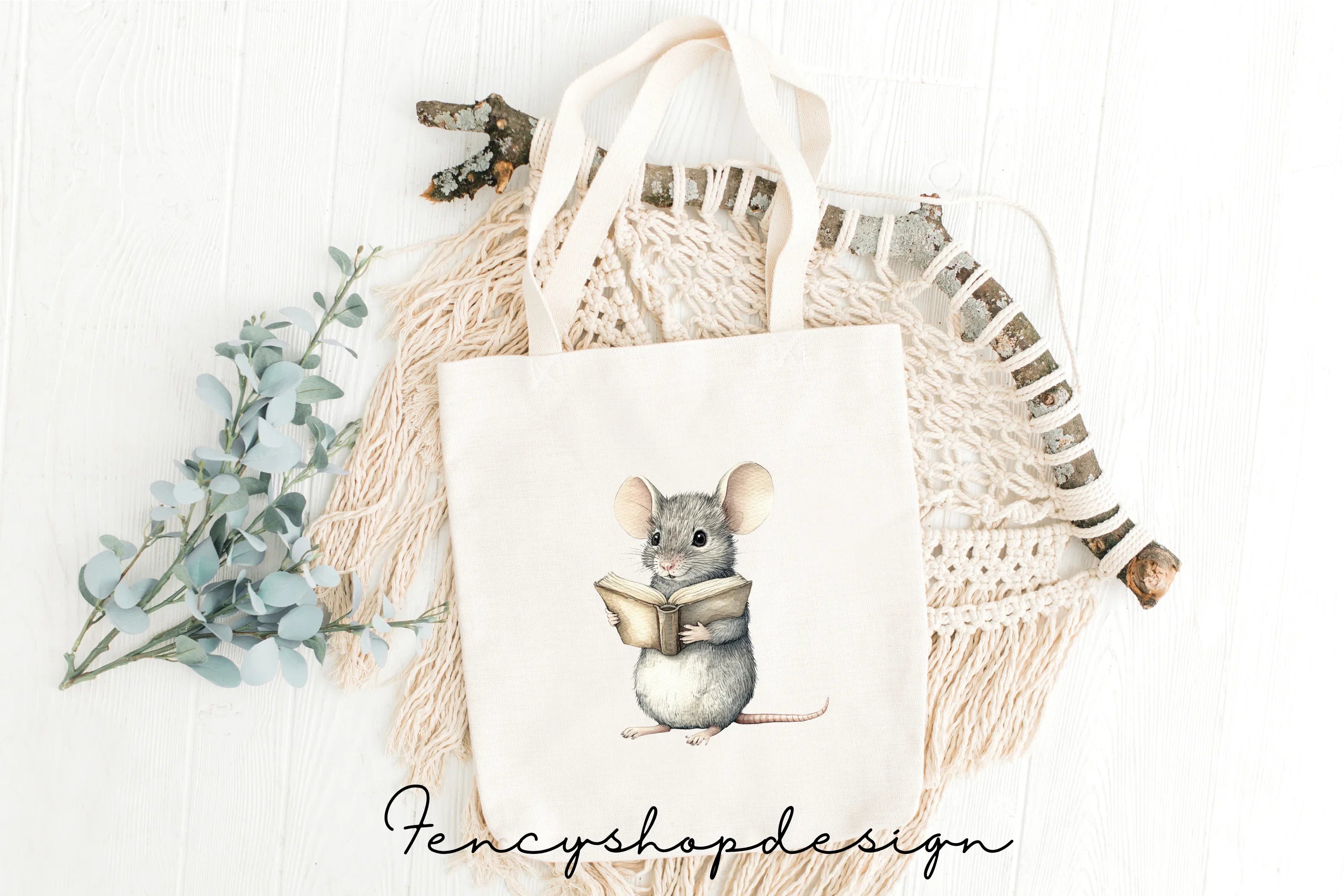Adorable Mice Learning Clipart Bundle