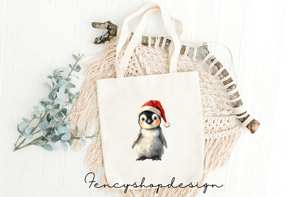 Adorable Christmas Penguin Family Clipart Bundle