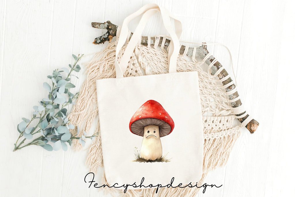 Grumpy Mushroom Clipart Bundle