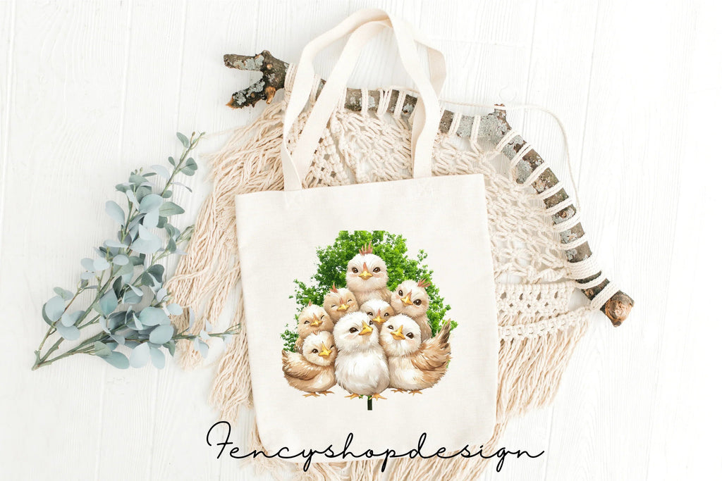Cute Chicks and Farm Chickens Clipart Bundle
