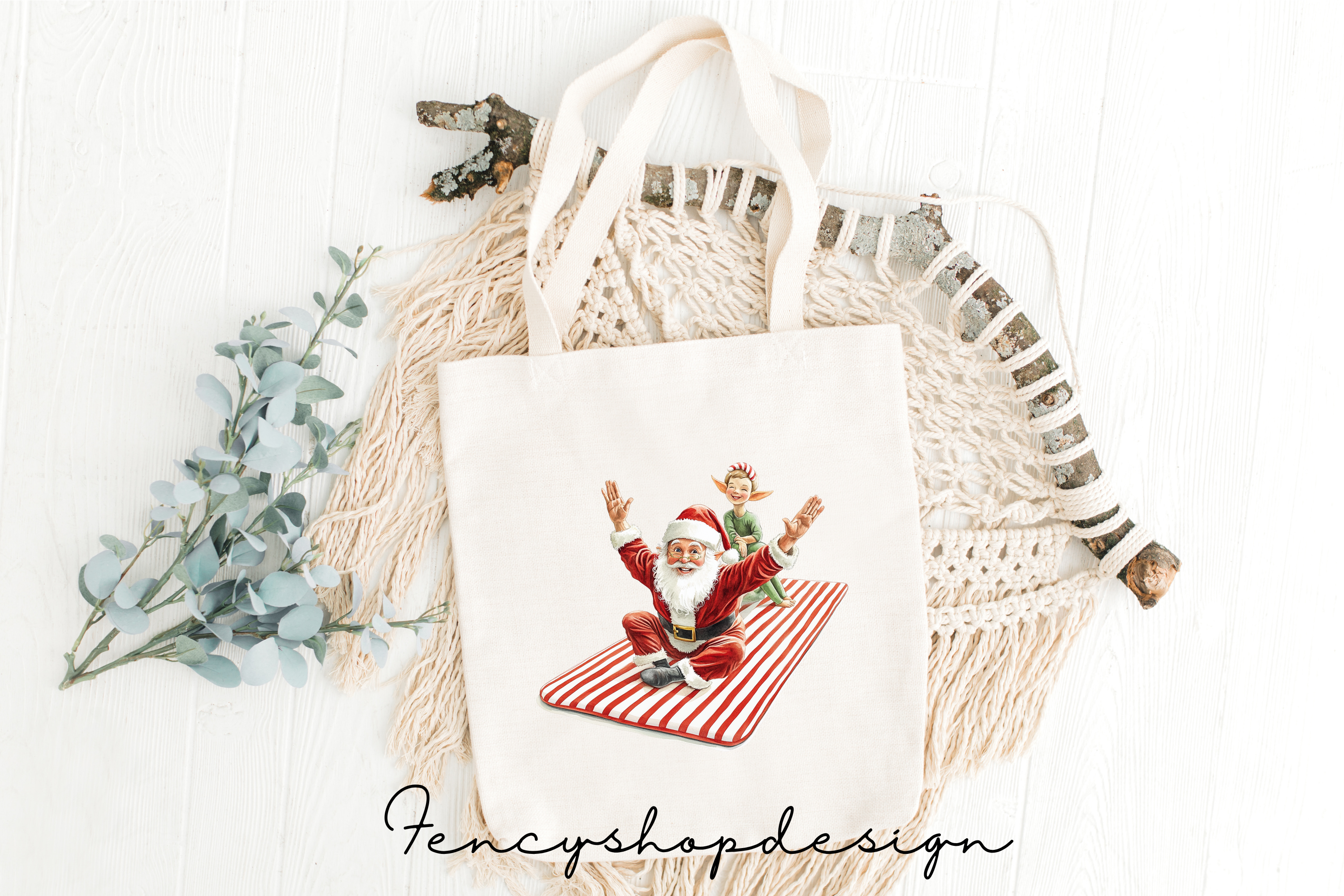 Santa and Christmas Decor Clipart Bundle
