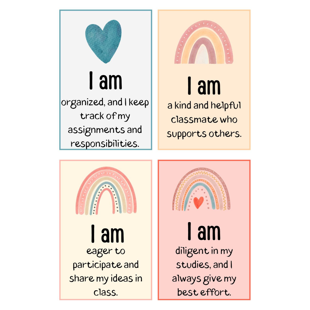 Positive Affirmation Cards for Students