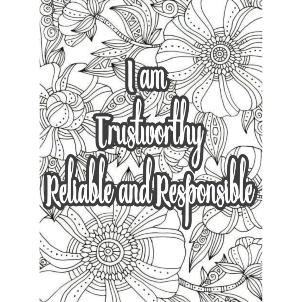 Positive Affirmation Coloring Pages