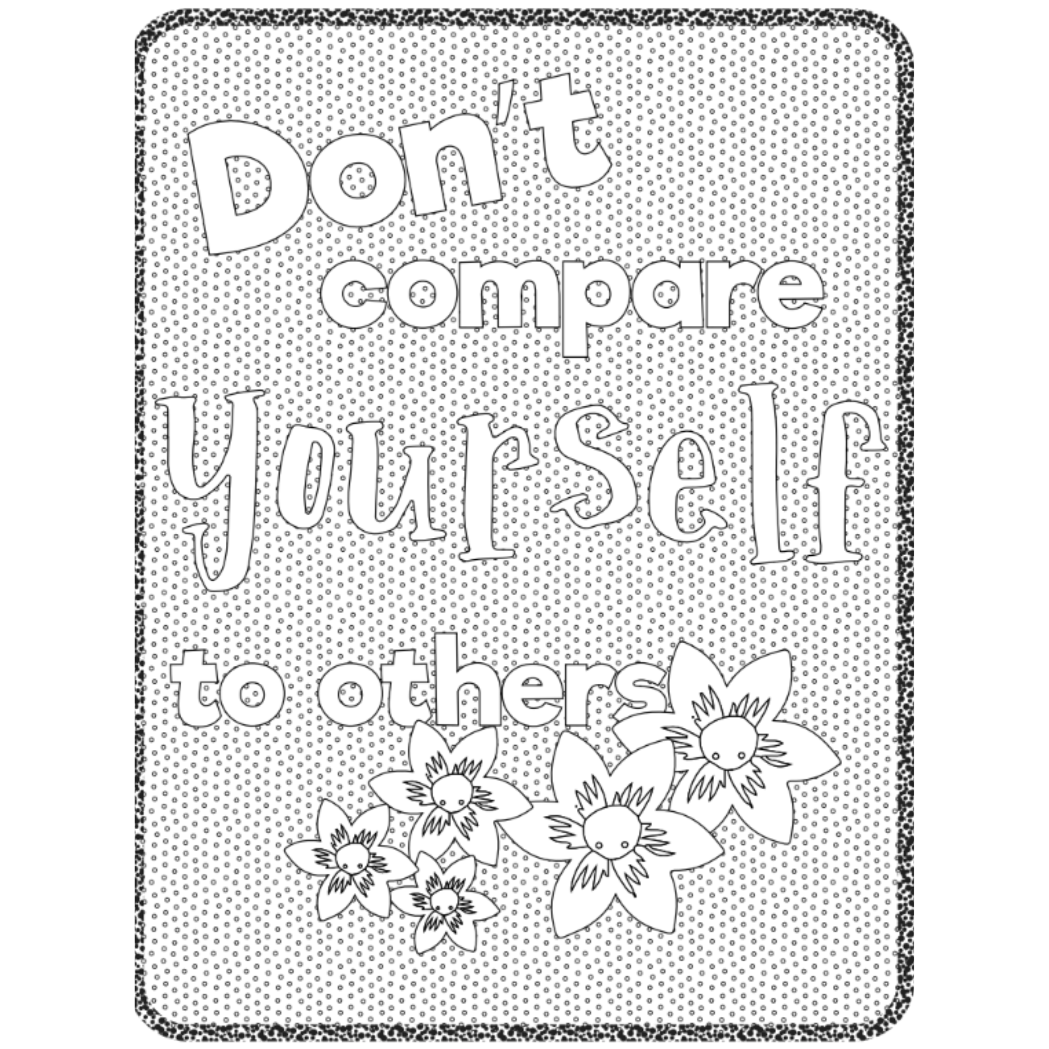 Positive Mindfulness Quote Coloring Pages