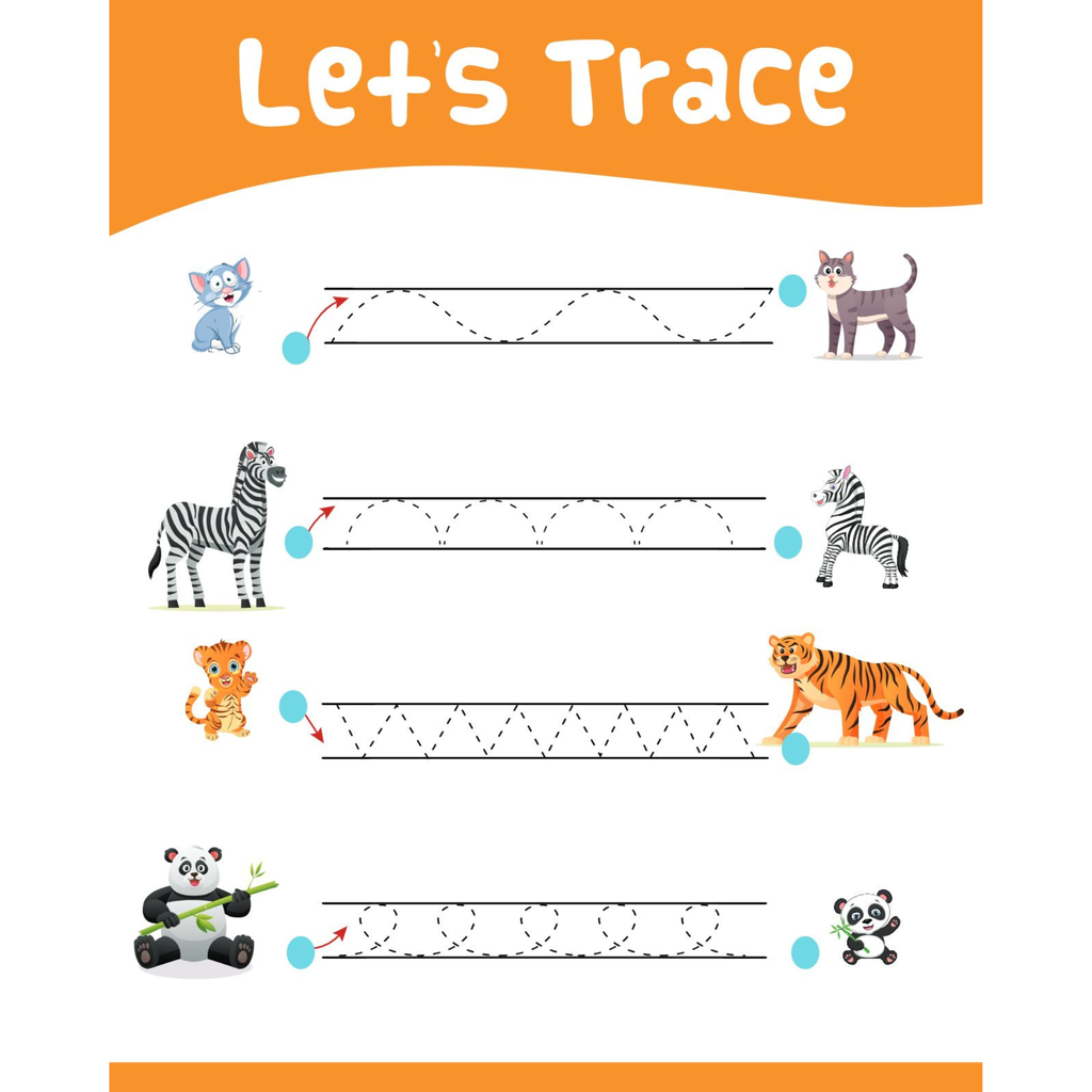 Preschool Tracing Coloring Maze and Counting Workbook