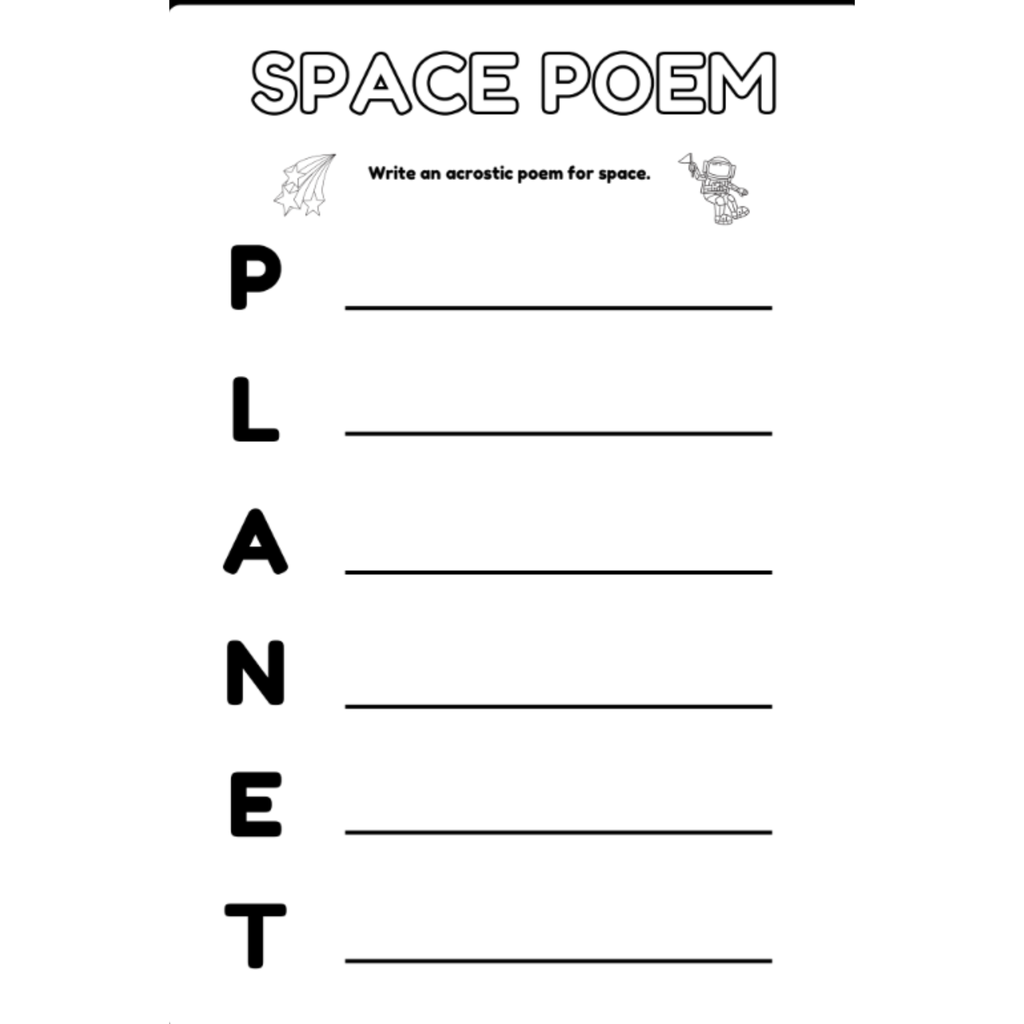 Purple Space Fun Activity Worksheets