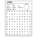School Supplies Word Search Worksheet