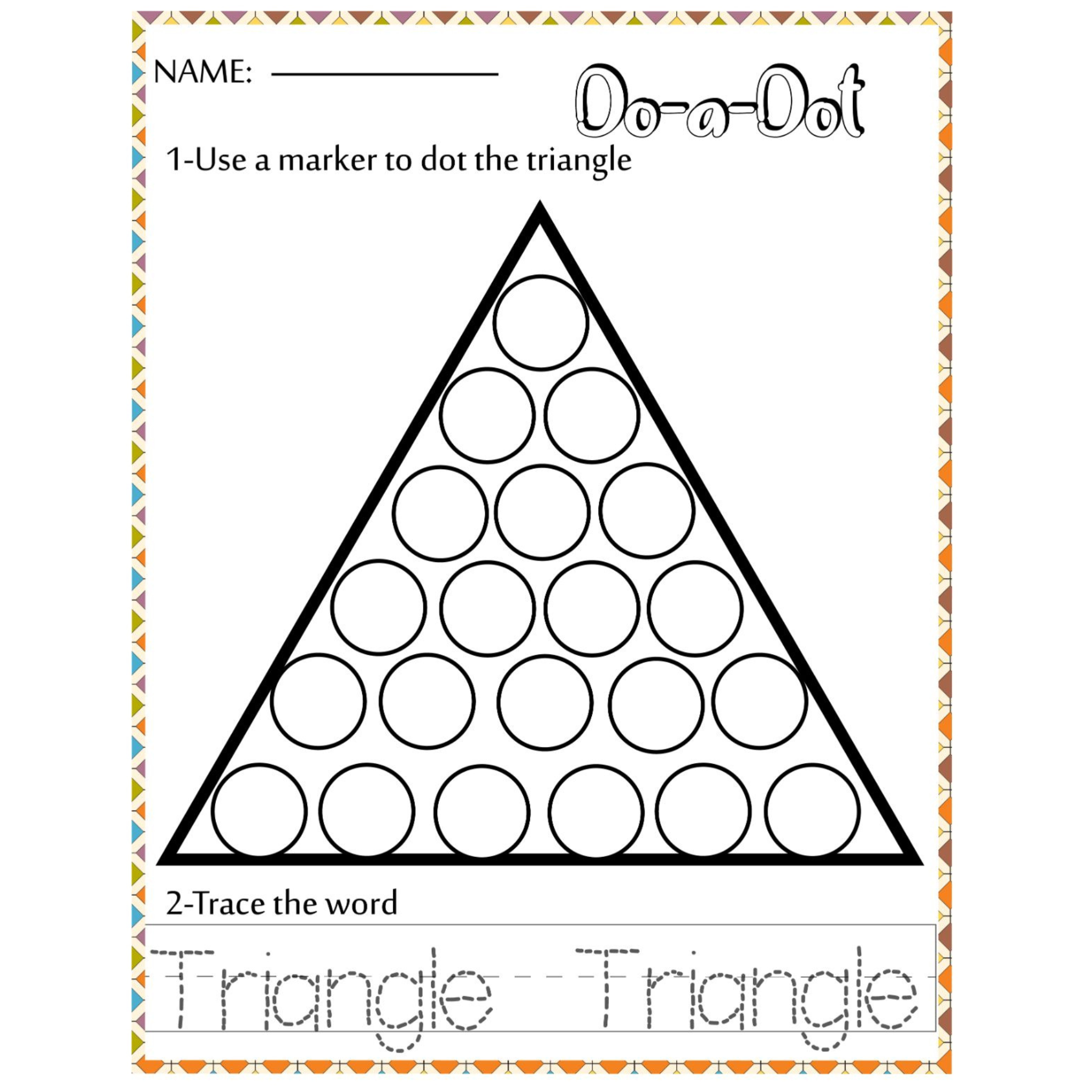 Shape Dot Painting Worksheets