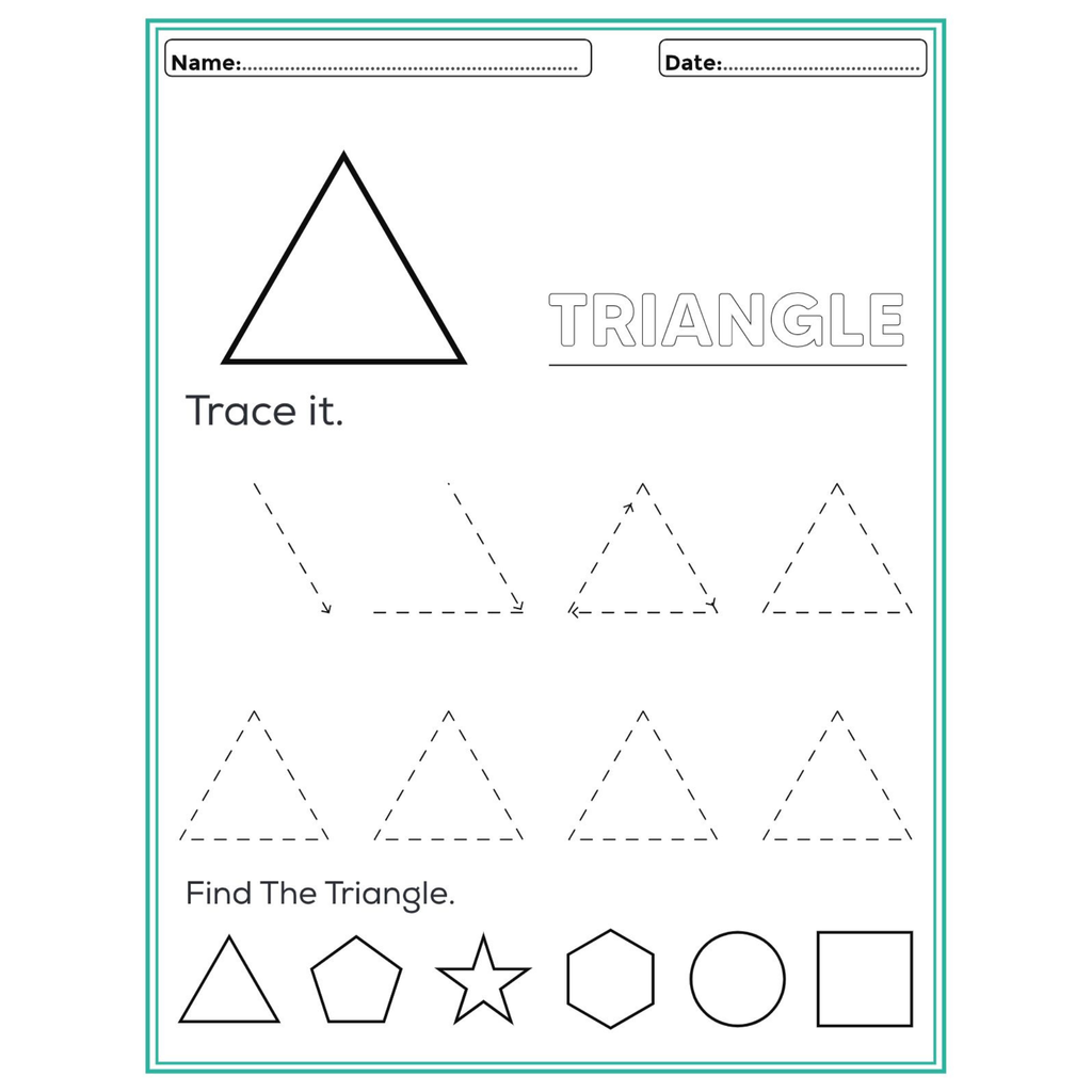 Shape Tracing and Find the Shape Worksheets